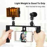 4-In-1 Vlogging Kit With Led Light Microphone Tripod And Stabilizer PRL-4203TKP