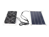 10W 18V Solar Powered Dual Fan Kit Waterproof Portable Solar Exhaust Fan for Chicken Coops V1294-YM0703-3114230003711