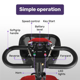 EQUIPMED FreeLite Mid-Sized Foldable Electric Mobility Scooter, Lithium Battery, Long Range and V219-HMBMSCEQ4LRA