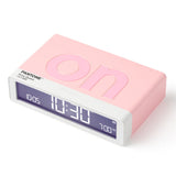 Lexon Flip Classic Reversible Alarm Clock PANTONE - Rose Pink V398-LD-LR157PT-LP