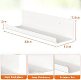 2 Pack Floating Shelves Wall Mounted, No Drilling Self Adhesive Wall Shelves for Bathroom, Living V1237-ZY00B0CXP7P6ZL