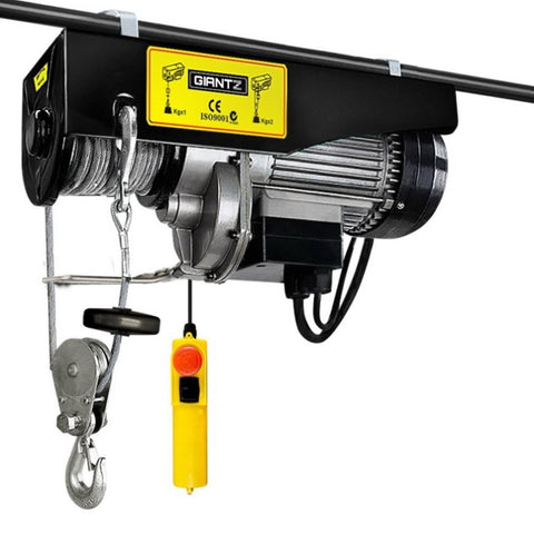 Giantz Electric Hoist Winch 400/800KG Cable 18M Rope Tool Remote Chain Lifting EH-18M-PA800A