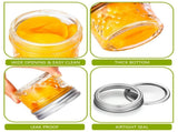 16 Pack Glass Mason Jars With Regular Lids, Canning Jelly Jars for Baby Food Honey Jam Candles and V1237-MS-724-121
