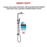 WELS 8" Rain Shower Head Set Square Dual Heads Faucet High Pressure Hand Held V63-827941