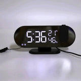 Projection Alarm Clock USB Powered Mirror Display Design High Brightness LED Light Source Ceiling V1294-YM0512-3115220139011