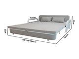 2 In 1 Sofa Bed Beneath Foldable Carbon Hidden Storage Sofa - 108cm V1316-LC-001