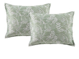 Bianca Pair of Eden Sage European Pillowcases V442-BCA-PILLOWC-EDEN-SAGE-EU