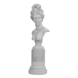 Character Figurine Desktop Craft Ornament Resin Statue for Living Room Office Coffee ShopWhite V1294-YM0901-3115210117913
