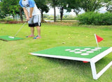 Golf Cornhole Game With Chipping Mats, Golf Balls, Putters V63-920611