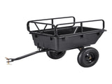 Garden Utility Trailer, 10 Cu. Ft 227 kg, ATV UTV Hauling Trailer, Tow Behind Poly Dump Cart with V952-HYTCHSSL10CUFU8JW001V0