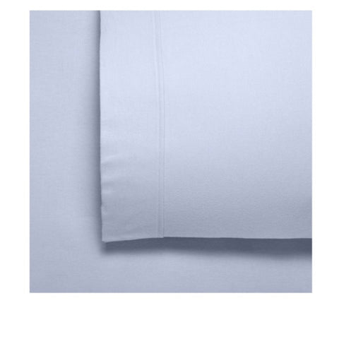 Bianca Fletcher Flannelette Cotton Sheet Set Steel Blue Single V442-BCA-SHEETS-FLETCHER-STEELBLUE-SB