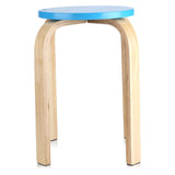 1Pcs Anti Slip Bentwood Stool Stacking Home Living Room Furniture Decor Blue V1294-YM0901-DE-JY01006-03