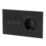 Multifunction Smart Wall Switch with Socket WiFi Switch Socket for Tuya 95/AC 10A V1294-YM0901-3114210035811