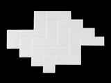 Tiles 3D Peel and Stick Wall Tile Herringbone White 10 Sheets V63-837091
