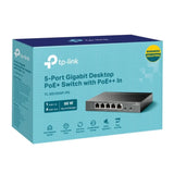 TP-Link TL-SG1005P-PD 5-Port Gigabit Desktop PoE Switch with 1-Port PoE In, 4-Port PoE Out, V1202-V2-NWTL-SG1005P-PD