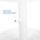 White Plastic Laboratory Pipette Rack Round Stand for Micropipette Storage and Organization, and V1192-AZ-W-22307