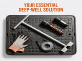 Heavy Duty Steel Valve Wrench Plated Silver for Industrial Applications V1366-AZ2-W-20254