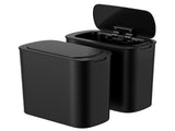 Devanti Automatic Trash Bin 2PCS with Lid 11L Motion Sensor Kitchen Bin Touchless Garbage Can Modern SB-F-11L-BKX2