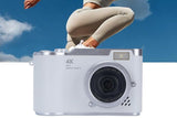 HD 1080P Flip Screen Retro Digital Camera 2.4-inch Display with 64GB TF Card - White V1263-JX-6746-3