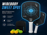 Pickleball Paddles Set of 2, USAP Approved T700 Carbon Fiber Pickleball Rackets with 4 Balls & Carry V1197-TY-081901