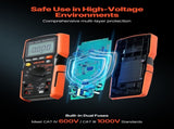 Digital Multimeter, 4000-Count TRMS Voltmeter Ohmmeter, 1000V AC/DC Voltage Tester with Switchable V952-WYB1000VACDCN4LJC001V9