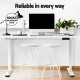 Artiss Standing Desk Motorised Dual Motor 140CM White HASD-268-WHDF-WHDB-140