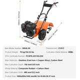 Tiller Cultivator Gas Powered, 212CC 4-Stroke Garden Cultivator, Tiller with 4 Steel Adjustable Rear V952-RYGYJ212CCSCGHWDEV0