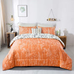 Floral Comforter Set, Queen Size, Reversible Quilted Bedding with Pillowcases V745-MAB010697210210