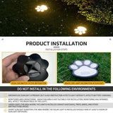 10Pack Paw Solar Lights Outdoor, Cute Dog Paw Solar Lights with 1 LED, Dual White & Warm Light IP65 V1107-124-70642-WHT-10PACK