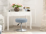 Adjustable Vanity Stool, 360&degSwivel Vanity Chair for Makeup Room, Grayish Blue Stool Chair for V1258-DP02-C-1417