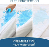 100% Terry Cotton Fitted Mattress Protector Waterproof King V201-W12850221