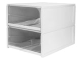 Shoes Box PP Storage Drawer Organizer Container Durable Cabinet for Home2pcs Big V1294-YM0901-3117200146011