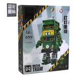 Kalos Hong Kong Machines Tram Robot Building Block Toy 699pcs 14+ V185-KB38002