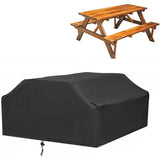 Rectangular Terrace Bench Covers for Outdoor Picnic Table and Kitchen Black, 18515080cm V1237-MS-626-030