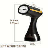 White Handheld Garment Steamer - Portable Mini Steam Iron for Home Use, Wrinkle Remover & Fabric V888-ELOSUNG12175