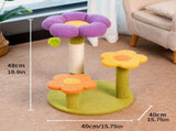 Cat Tree Flower-Shaped Cat Tree Cat Scratching Post Cat Furniture Sisal Rope - Purple - Size V1347-135-70699-PUR-40-40-48