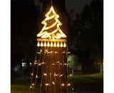 350 LED Solar Waterfall String Light Fairy Xmas Tree Hanging Decor Outdoor - Warm White V1263-JX-1636