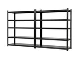 Giantz Garage Shelving 2.4X1.8m Warehouse Rack Storage Shelves Workshop Racks Steel WR-F-12050-180BKX2