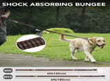 Tactical Dog Collar and Leash Set, Shock Absorbing Bungee Adjustable Strong Collar with V1259-DP01-A-4641