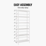 VEVOR Bamboo Bookshelf 6 Tiers Bamboo Ladder Bookcase Rectangle Storage Rack V952-TBSJTBZZZFX69RI3MV0