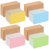 Kraft Paper Index Cards 4 Boxes, Colorful Flashcards for Daily Notes, Study, and Office Use V1370-AZ4-14052