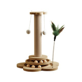Cat scratch pole 15.75 inches non shedding sisal climbing frame to relieve boredom, family indoor V1370-AZ4-09277