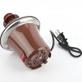 Three-Tier Hot Melt Chocolate Fountain Machine, Family Party Fondue Melting Pot with Rotating Tower V1366-AZ2-W-14784