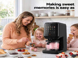 Devanti 10-in-1 Ice Cream Maker Machine Homemade Gelato Sorbet Smart Portion Control Custom Mix-Ins ICM-SFS01-BK