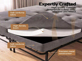 Giselle Double Folding Bed with Mattress Metal Frame Guest Bed 15cm Foam Foldable FOAM-MFM-BF-CDF-D
