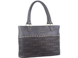 Pierre Cardin Womens Leather Perforated Shoulder Bag with stud Detailing - Teal V563-PC-3346-TEAL