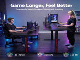 Artiss Electric Gaming Desk RGB Sit Stand Height Adjustable Table Black HASD-B-GMD06-BK