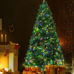 Jingle Jollys Christmas Tree 2.1m Xmas Tree Decoration 8 Light Mode Multi Colour XM-TR-E-WELL-7F-MC