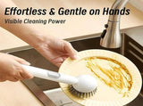 Adjustable Cleaning Brush with Liquid Dispenser, 6-Level Adjustable Handle & Refillable PET Scrub V1366-AZ2-W-11387