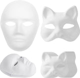 (3016PCS) Paper Mache Masks & Cat Mask White Blank for Party, Cosplay, Artistic Projects, Theater, V1258-DP02-C-927